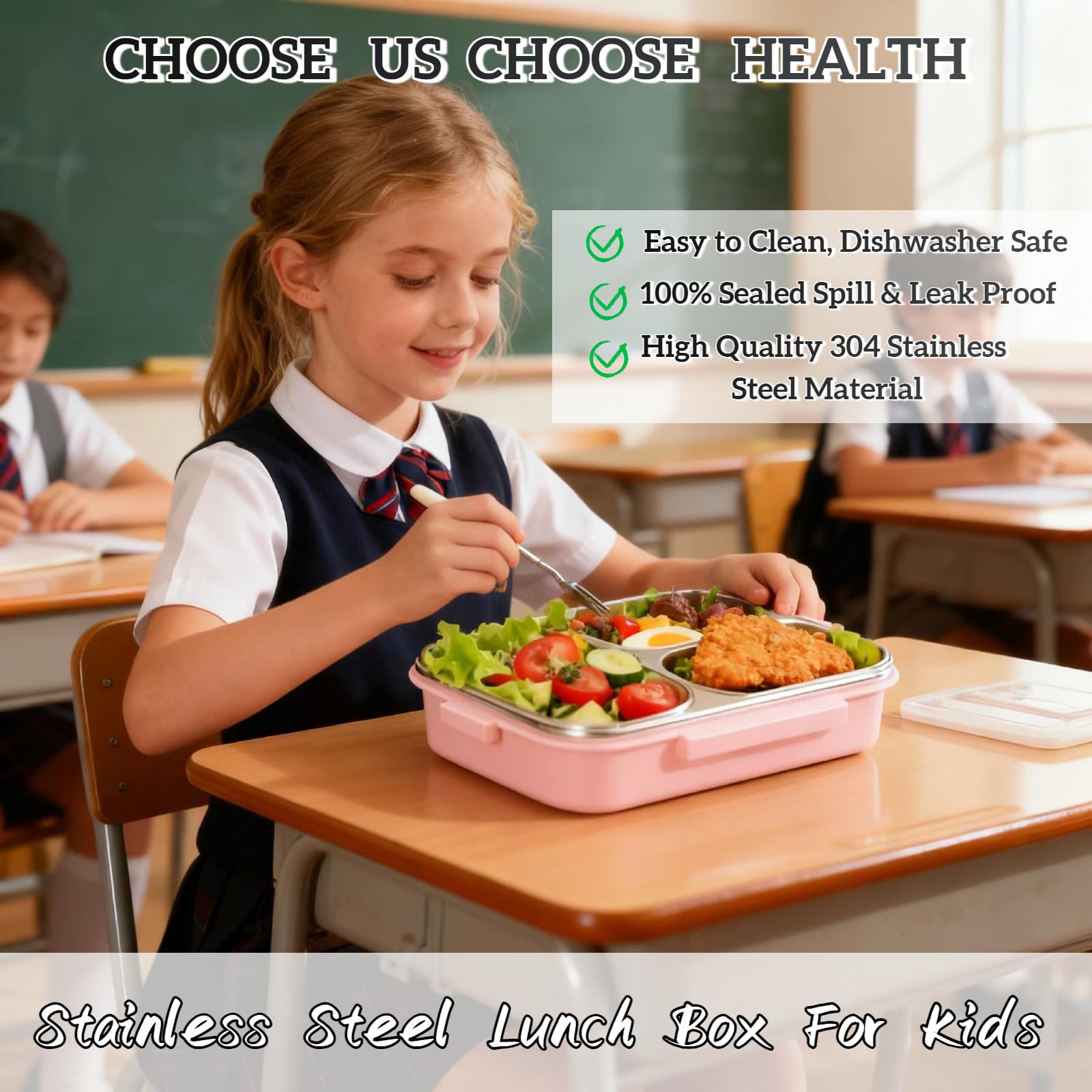 Eechen Charm leakproof lid with silicone seal prevents spills on the go.