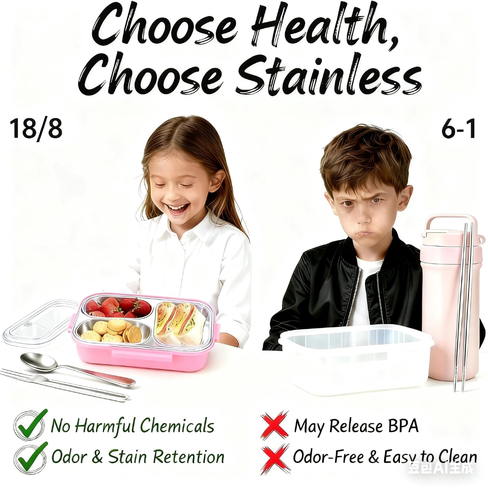 Eechen Charm lunch box preserves temperature for hot and cold foods.