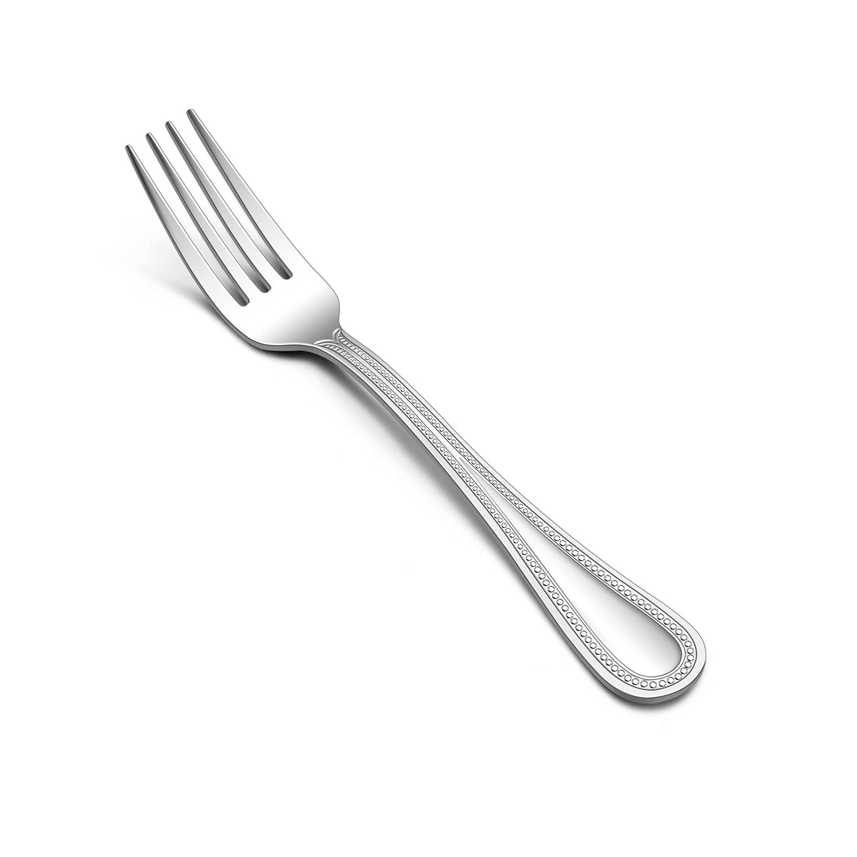 E-far 12-piece dinner forks with pearled edge, durable for daily use.