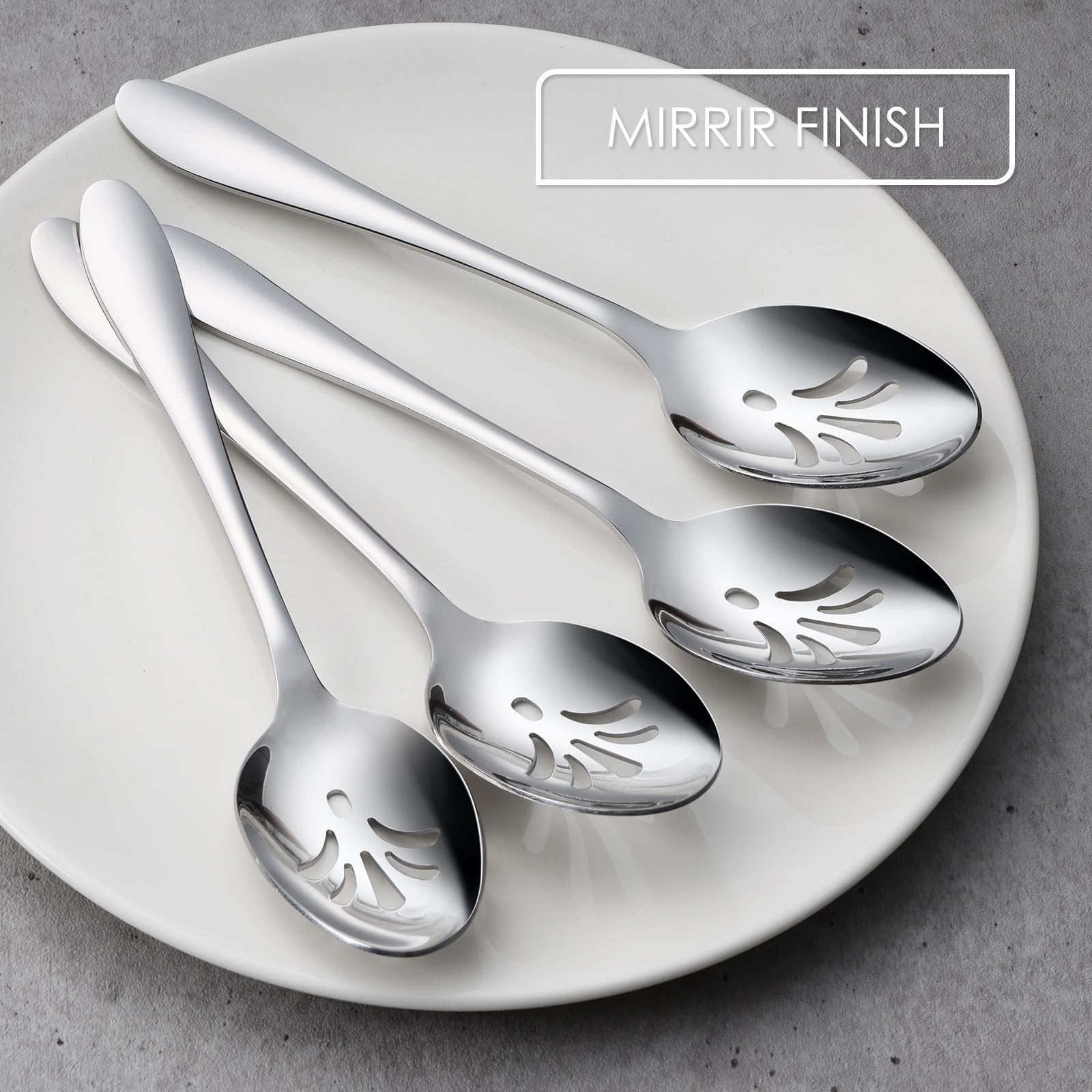 E-far 18/0 stainless steel spoons resist rust and stay polished