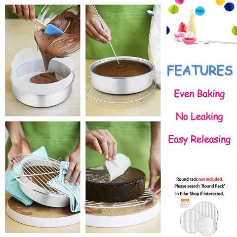 E-far 6-inch pan promotes even browning across the surface
