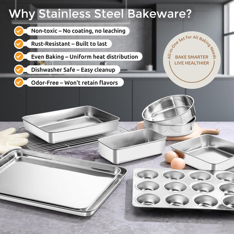 E-far 16x12-inch baking sheet ensures even heat.