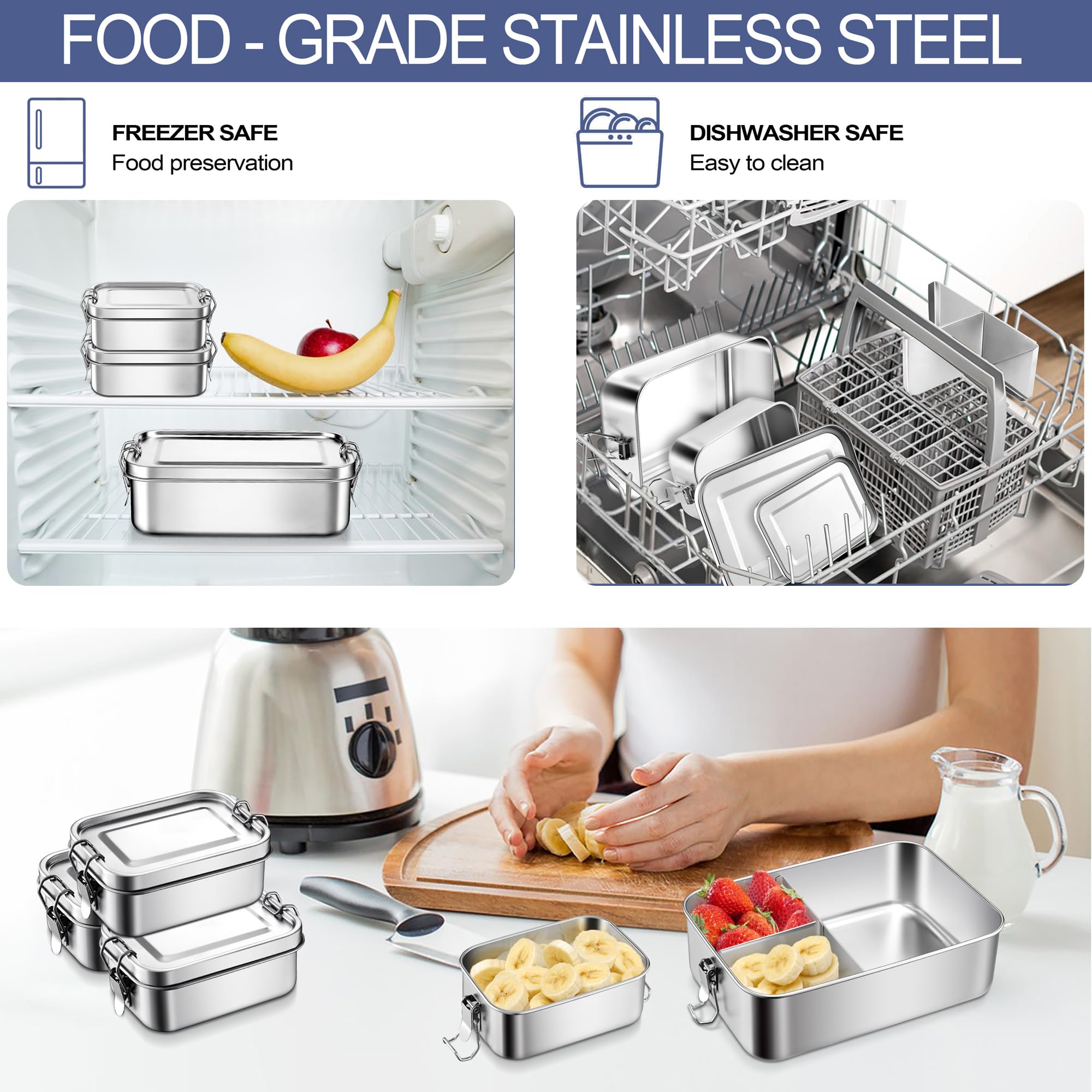 E-far compact bento boxes fit in most lunch bags.