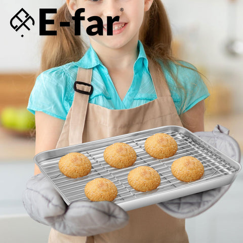 E-far compact set fits toaster ovens and air fryers.