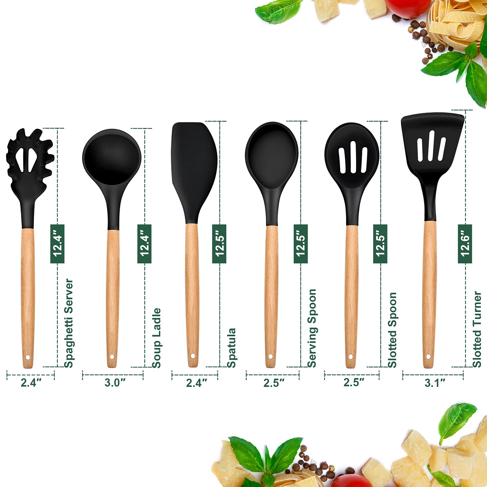 E-far slotted spoon ideal for lifting and draining foods without scratching pans