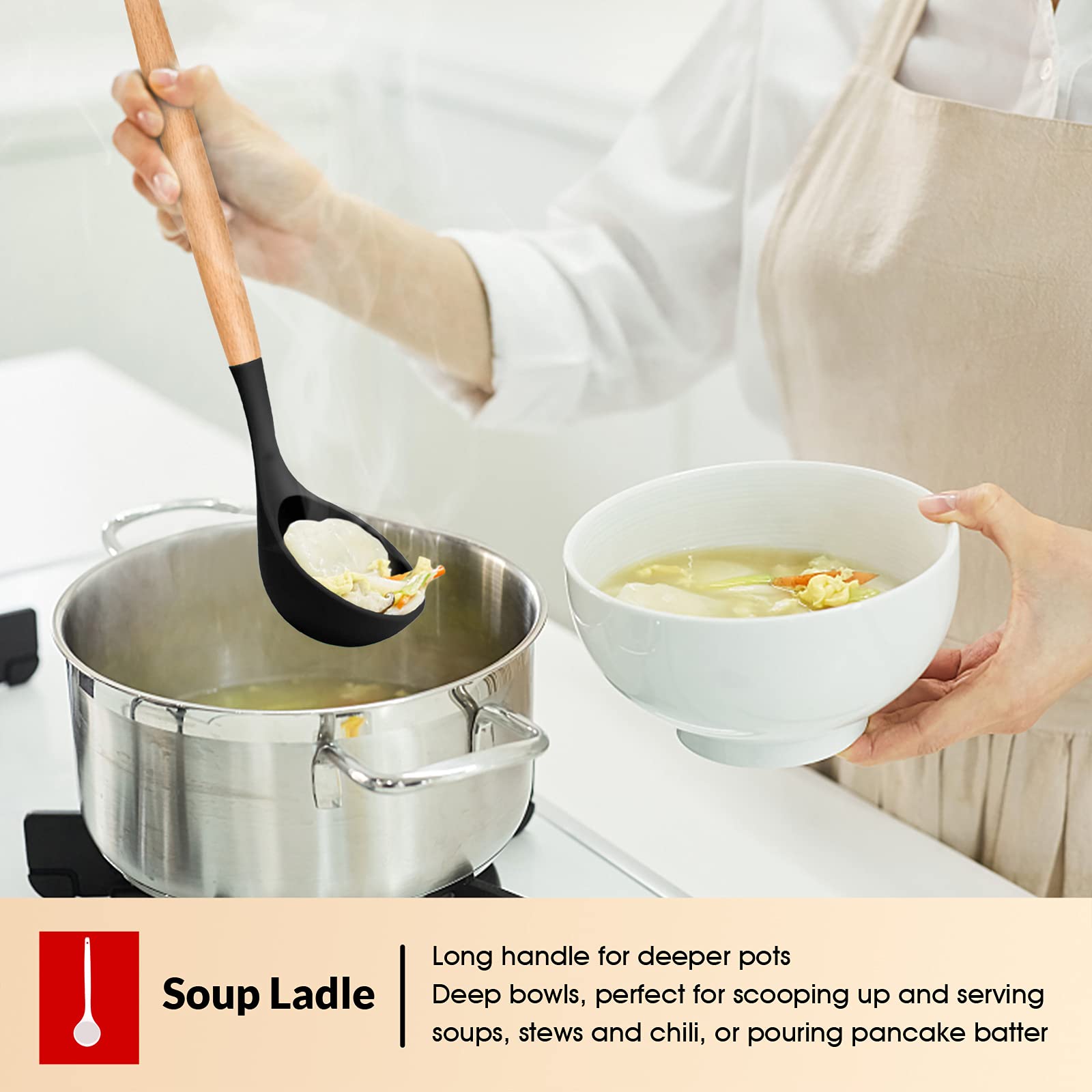 E-far spaghetti server helps grab pasta neatly without clumping