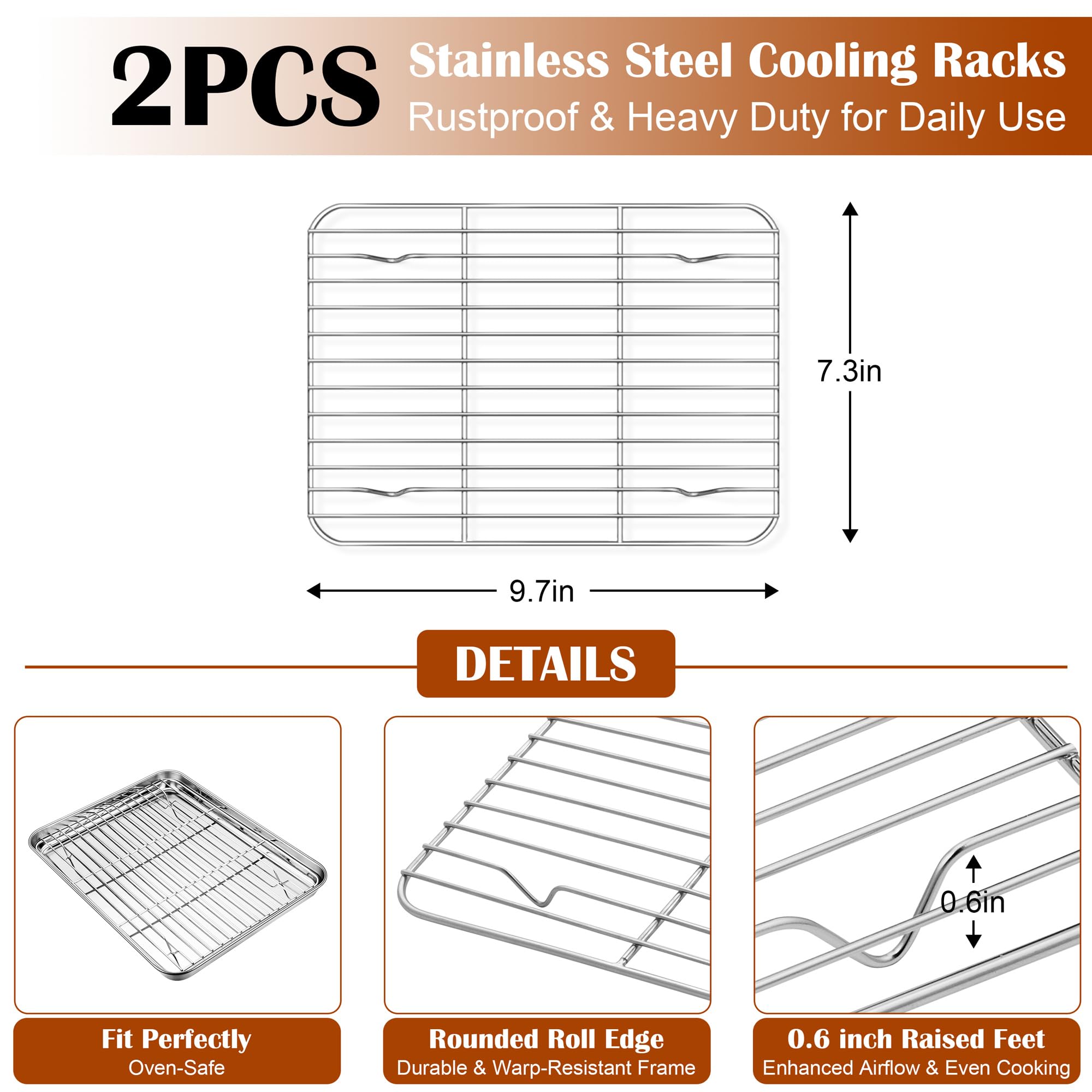 E-far cooling rack included for improved air circulation and faster cooling.