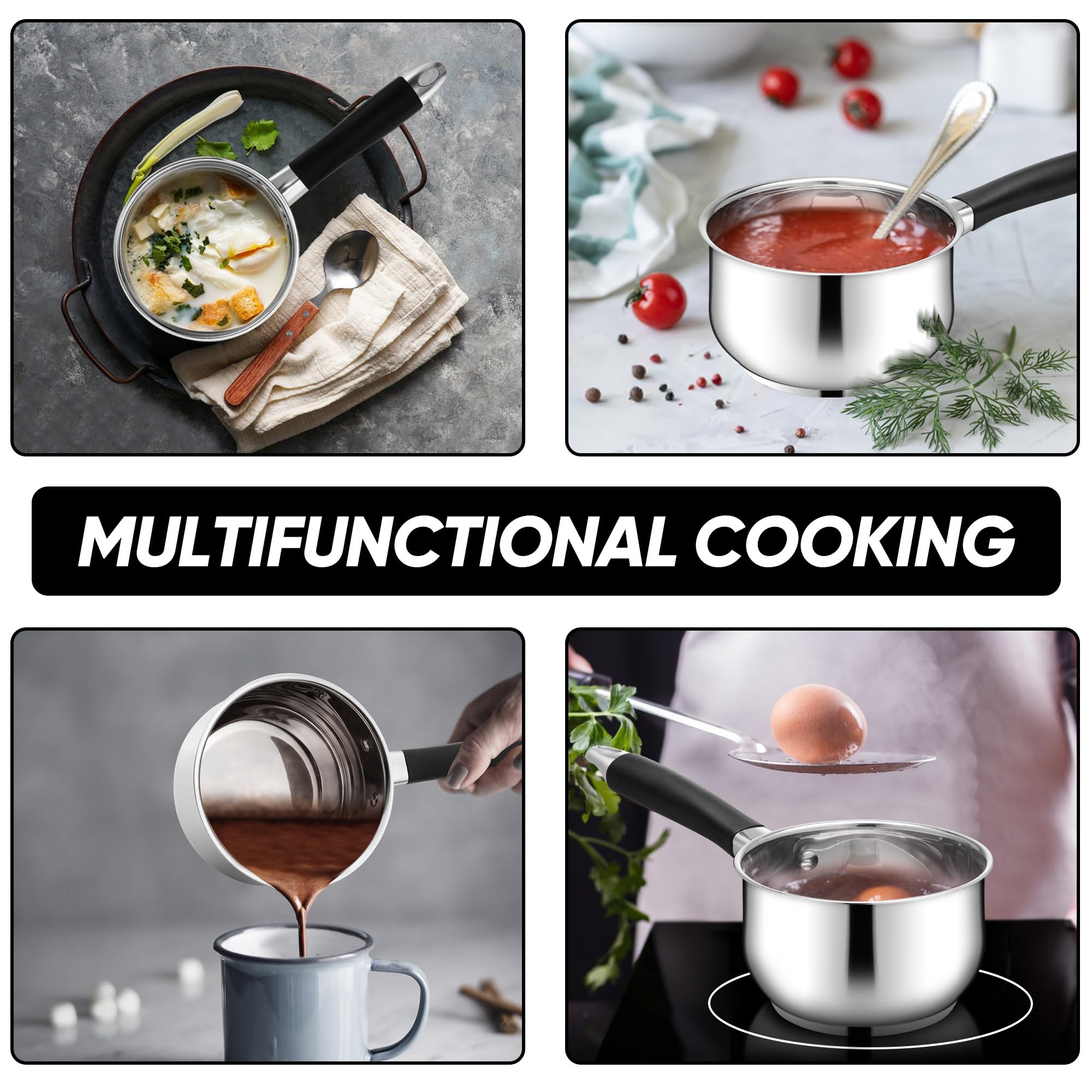 E-far dishwasher-safe saucepan for easy cleanup after meals.