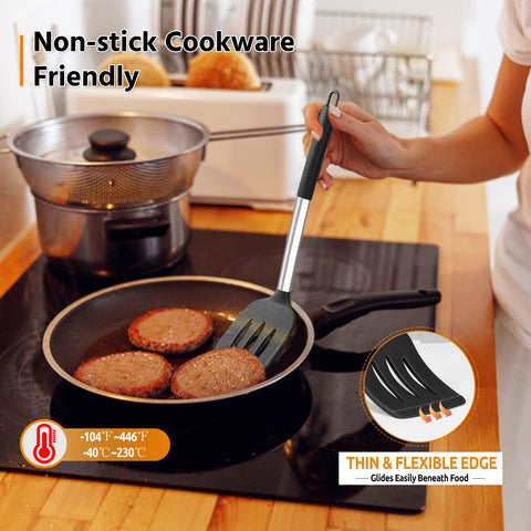 E-far ergonomic stainless-steel core handle provides a secure grip