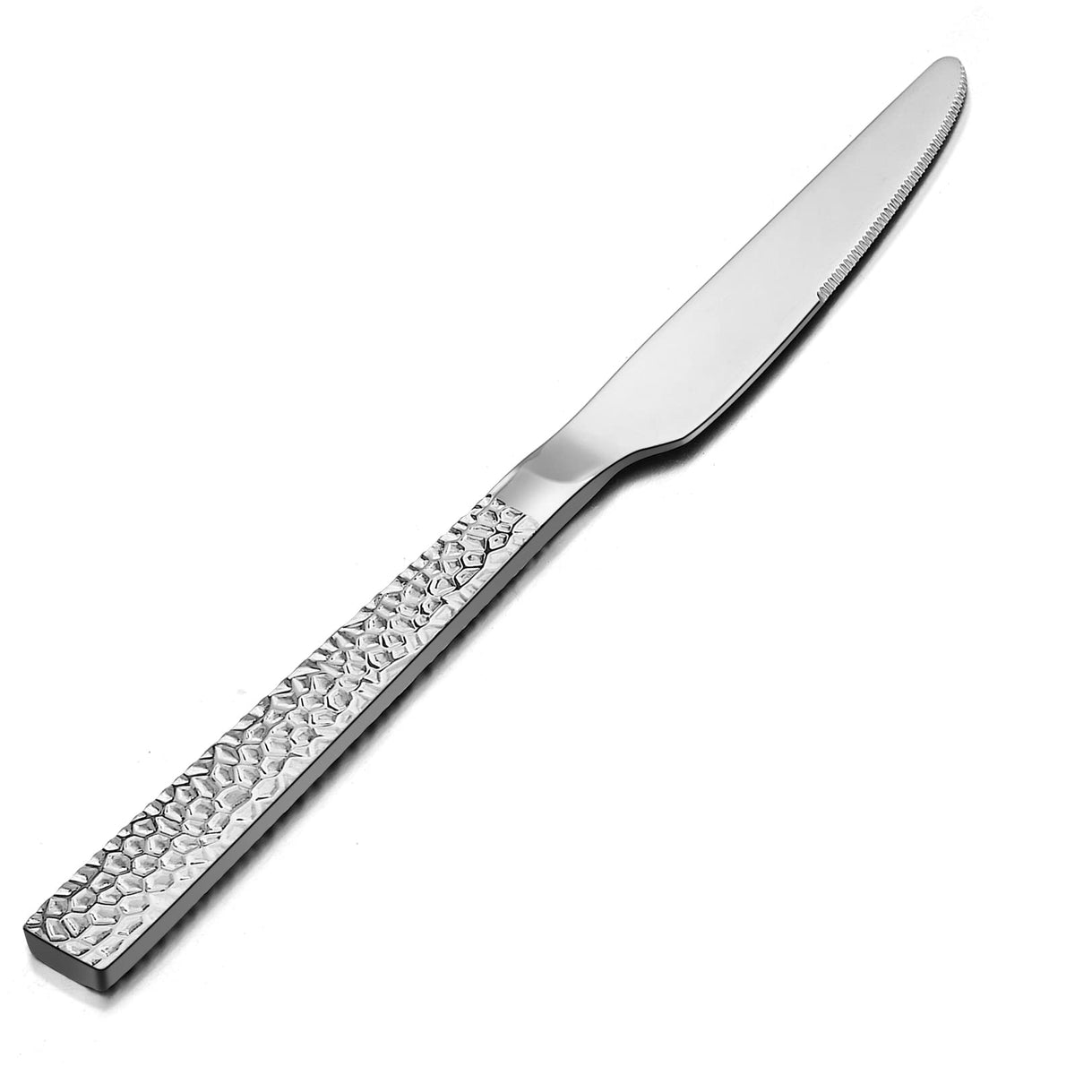 E-far hammered-handle dinner knife 8-9 inch for durable daily meals