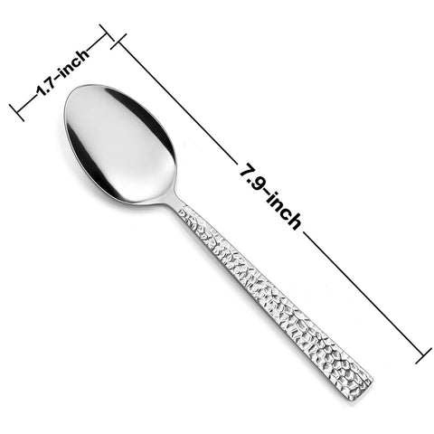 E-far 12-piece stainless steel spoons, perfect for soup and dessert at home