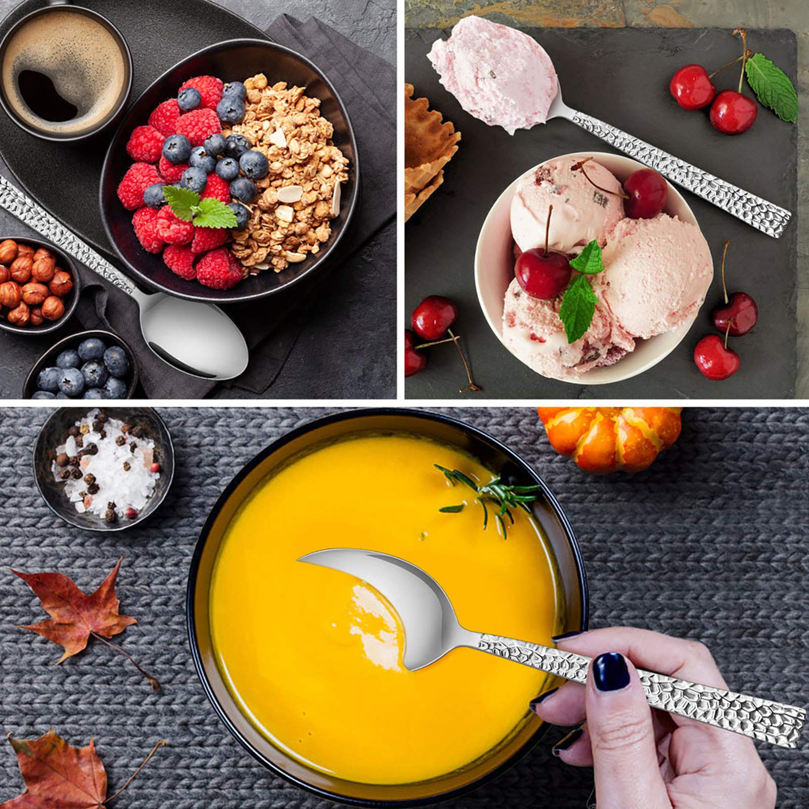 E-far dinner spoons are dishwasher safe for easy cleaning after meals