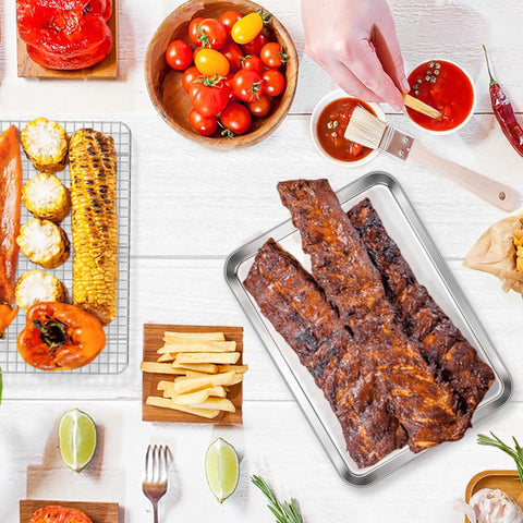 E-far versatile outdoor tray for barbecue and grilling prep.