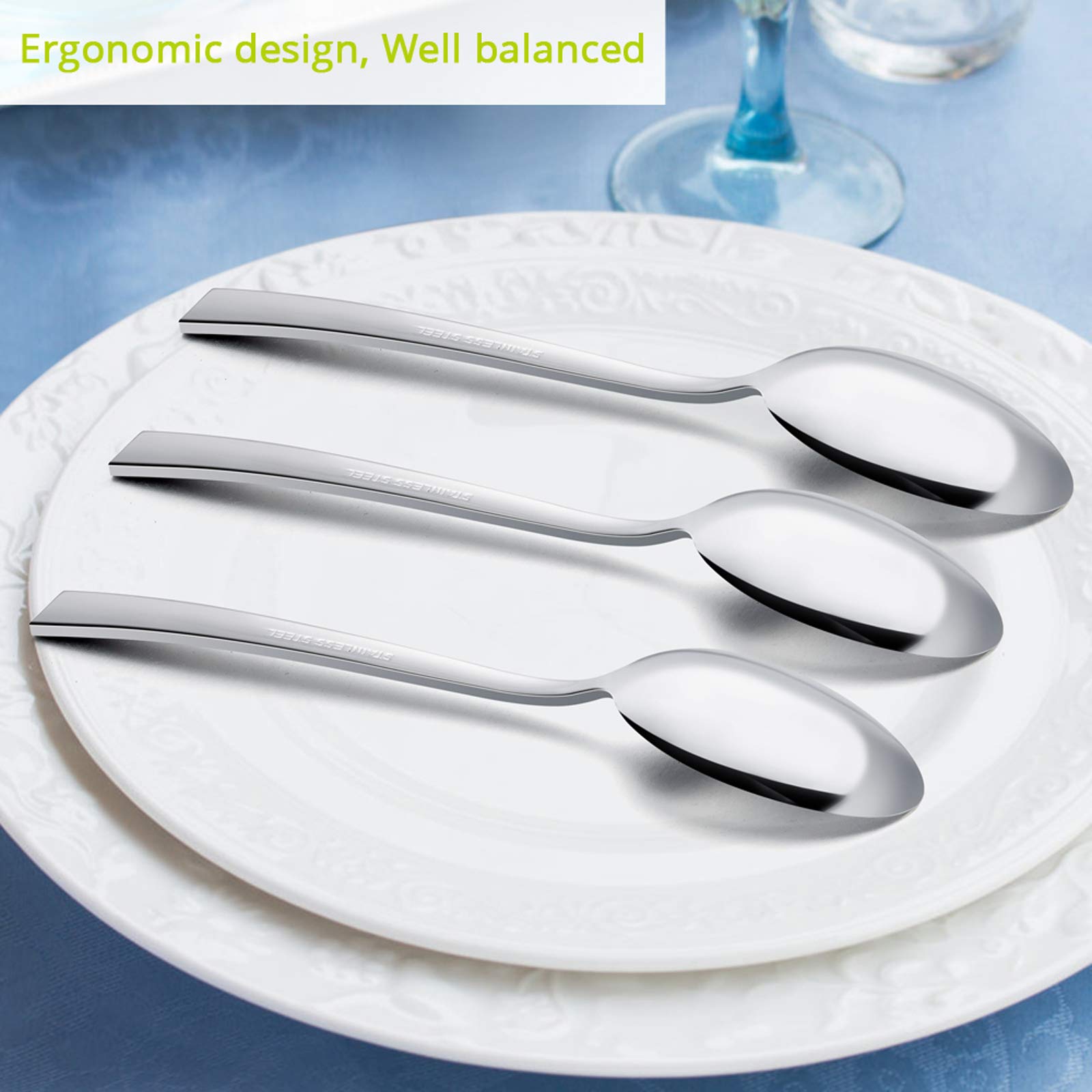 E-far multi-use spoons serve soup, cereal, and desserts with ease.