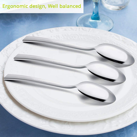 E-far multi-use spoons serve soup, cereal, and desserts with ease.
