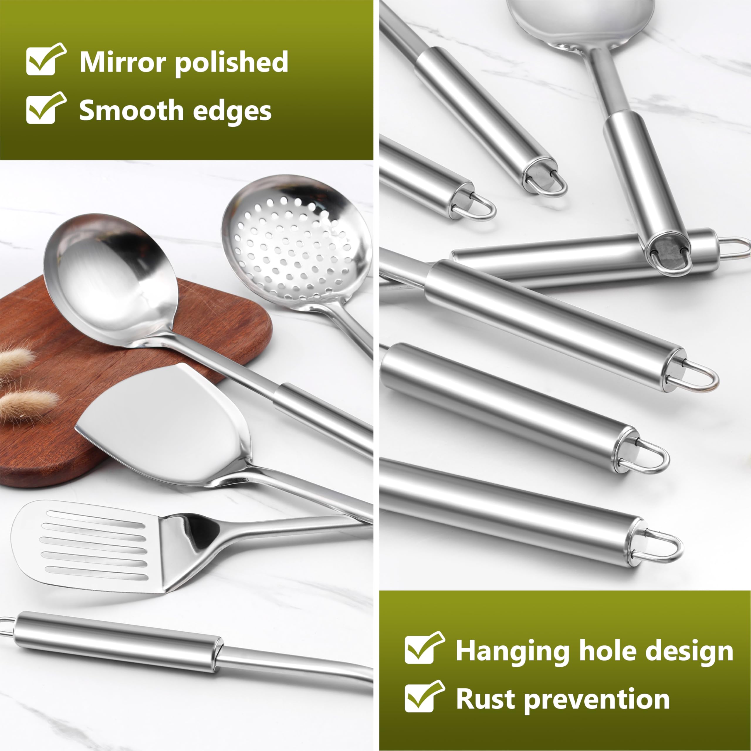 E-far pasta server with sturdy stainless construction