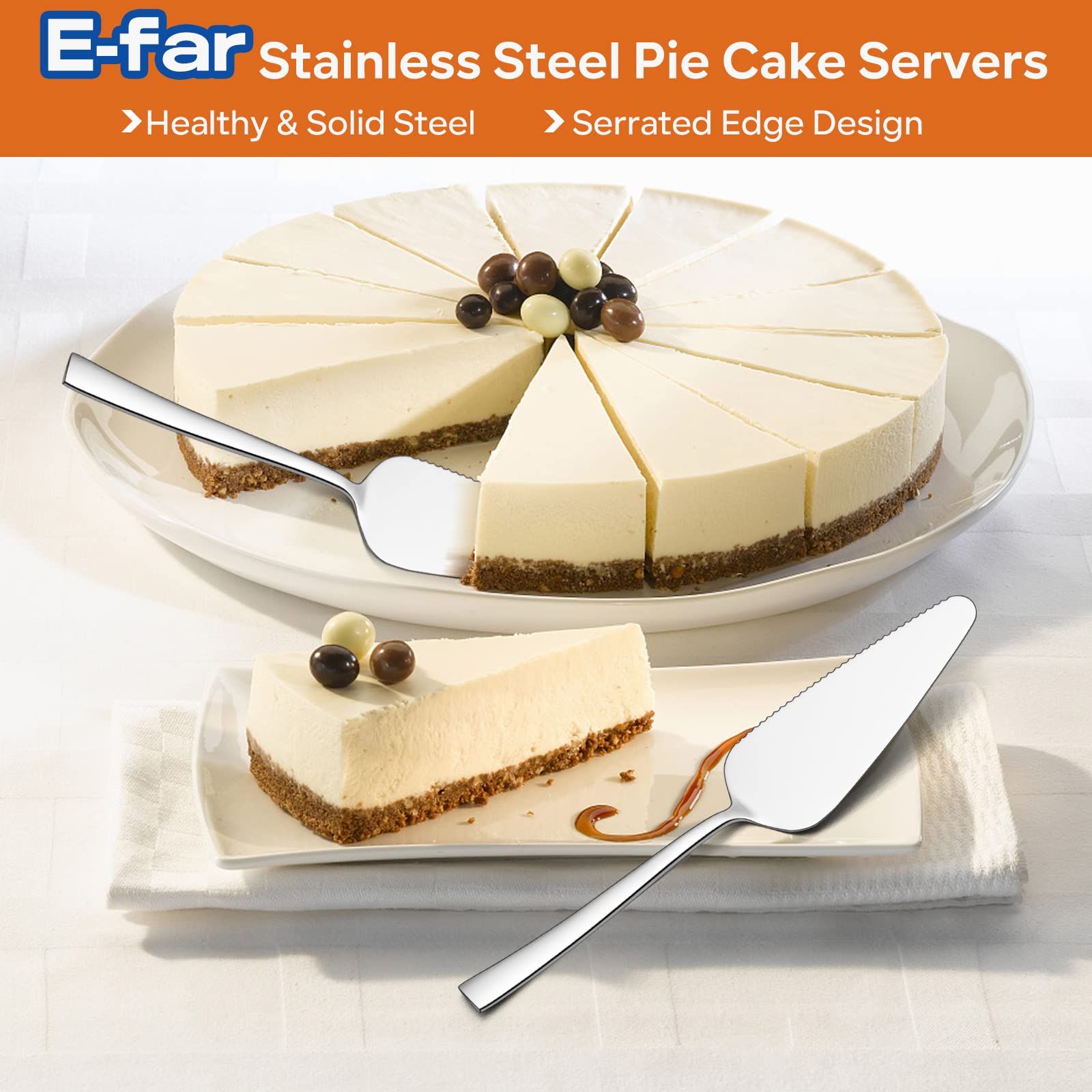 E-far 8.9-inch length provides stable grip when serving