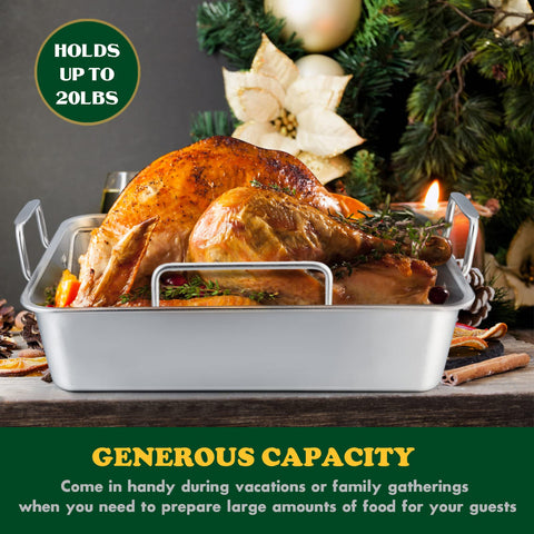 E-far pan features wide riveted handles for secure grip.