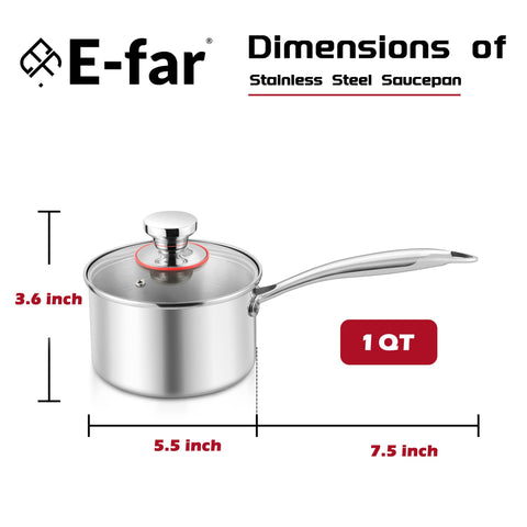 E-far saucepan glass lid closeup showing tight seal for monitoring cooking.