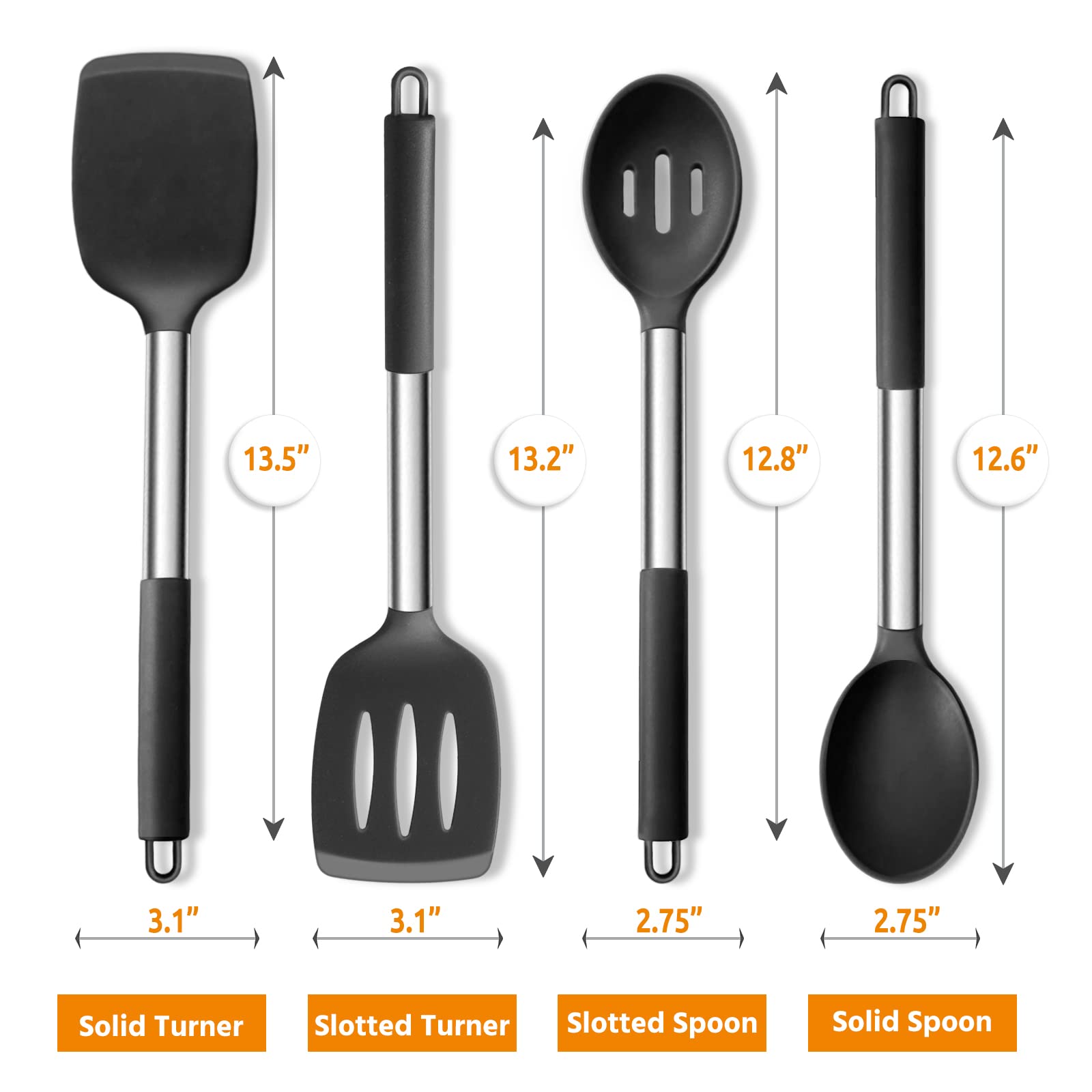 E-far serving spoon in silicone, safe for high-temperature cooking