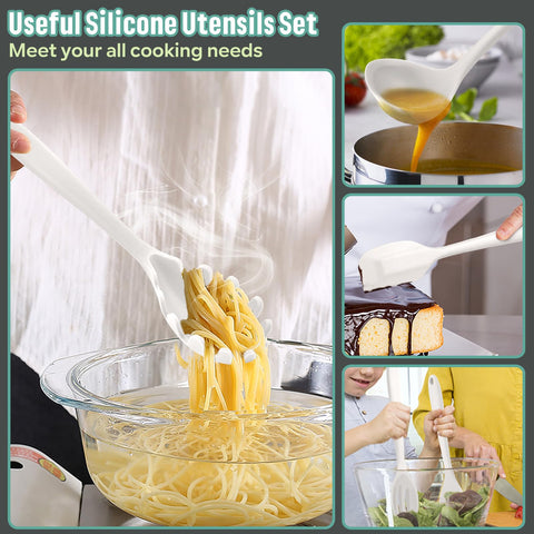 E-far silicone pasta server easy to scoop pasta.