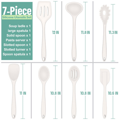E-far silicone solid spoon ergonomic handle for daily cooking.