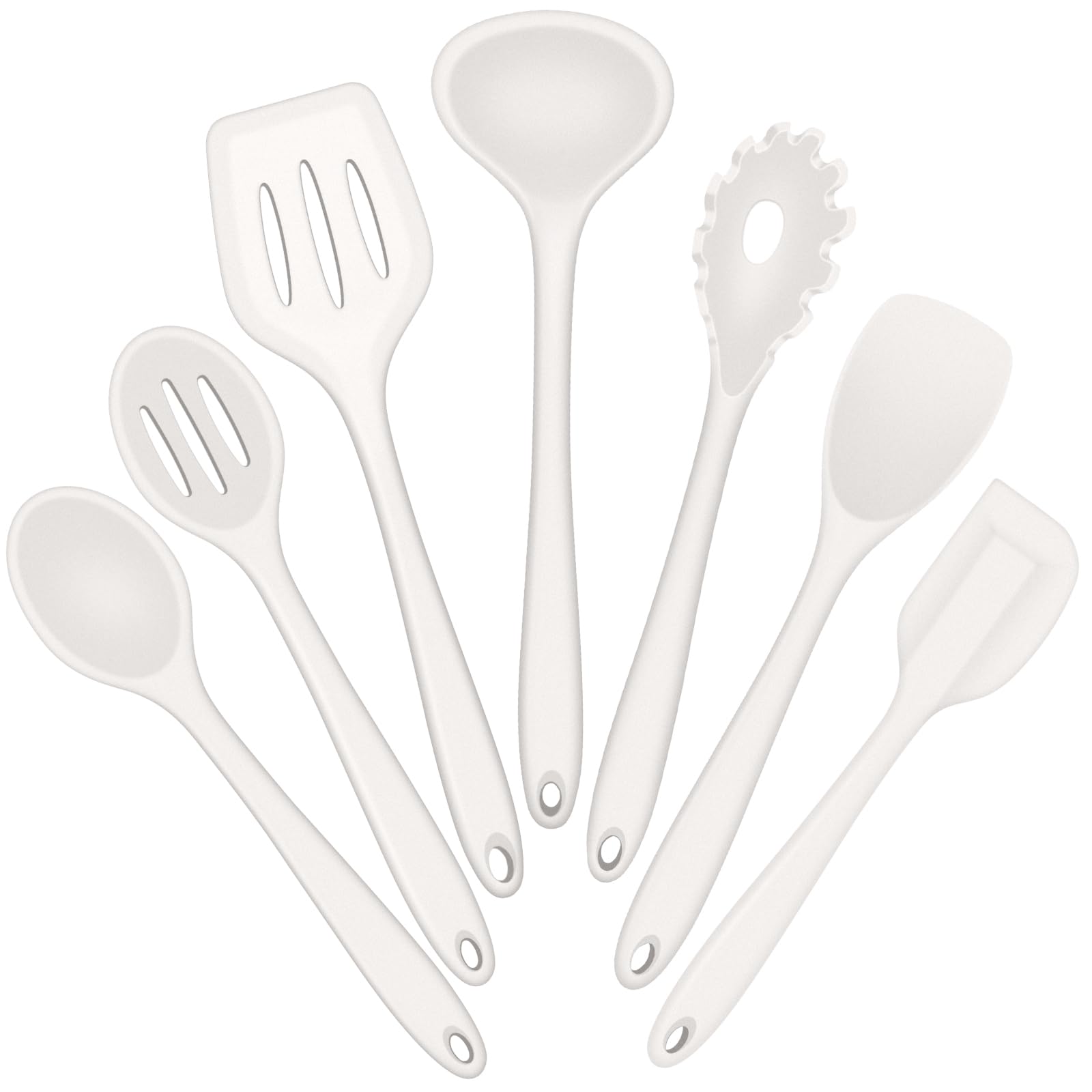 E-far silicone spatula for nonstick pans, heat resistant up to 450°F.