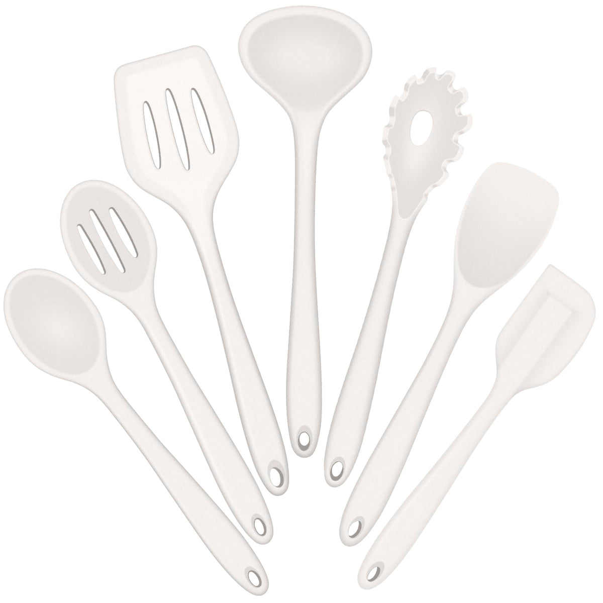 E-far silicone spatula for nonstick pans, heat resistant up to 450°F.