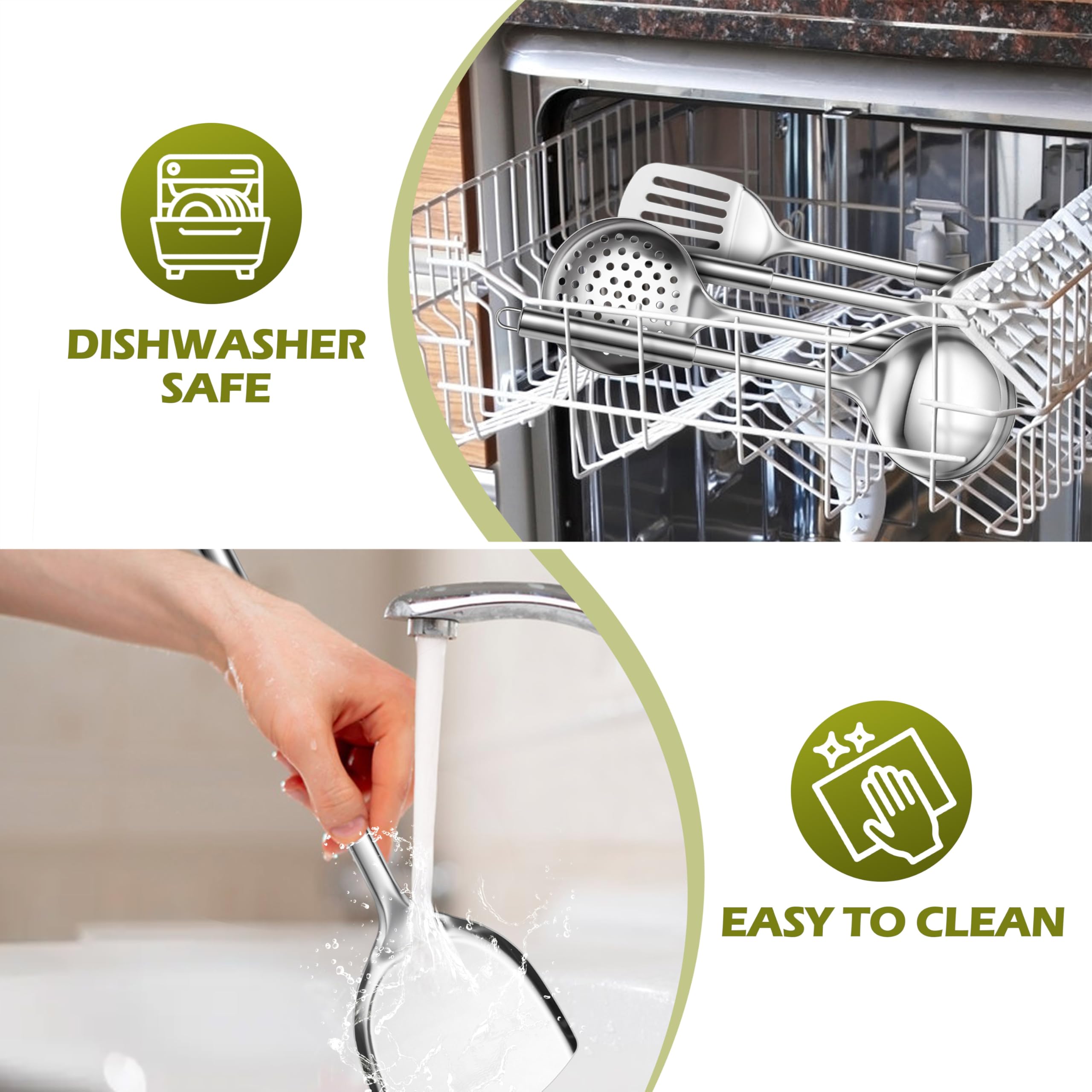 E-far slotted spoon for draining and serving