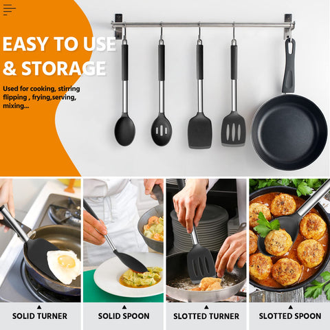 E-far solid Turner with ergonomic handle for stirring and serving