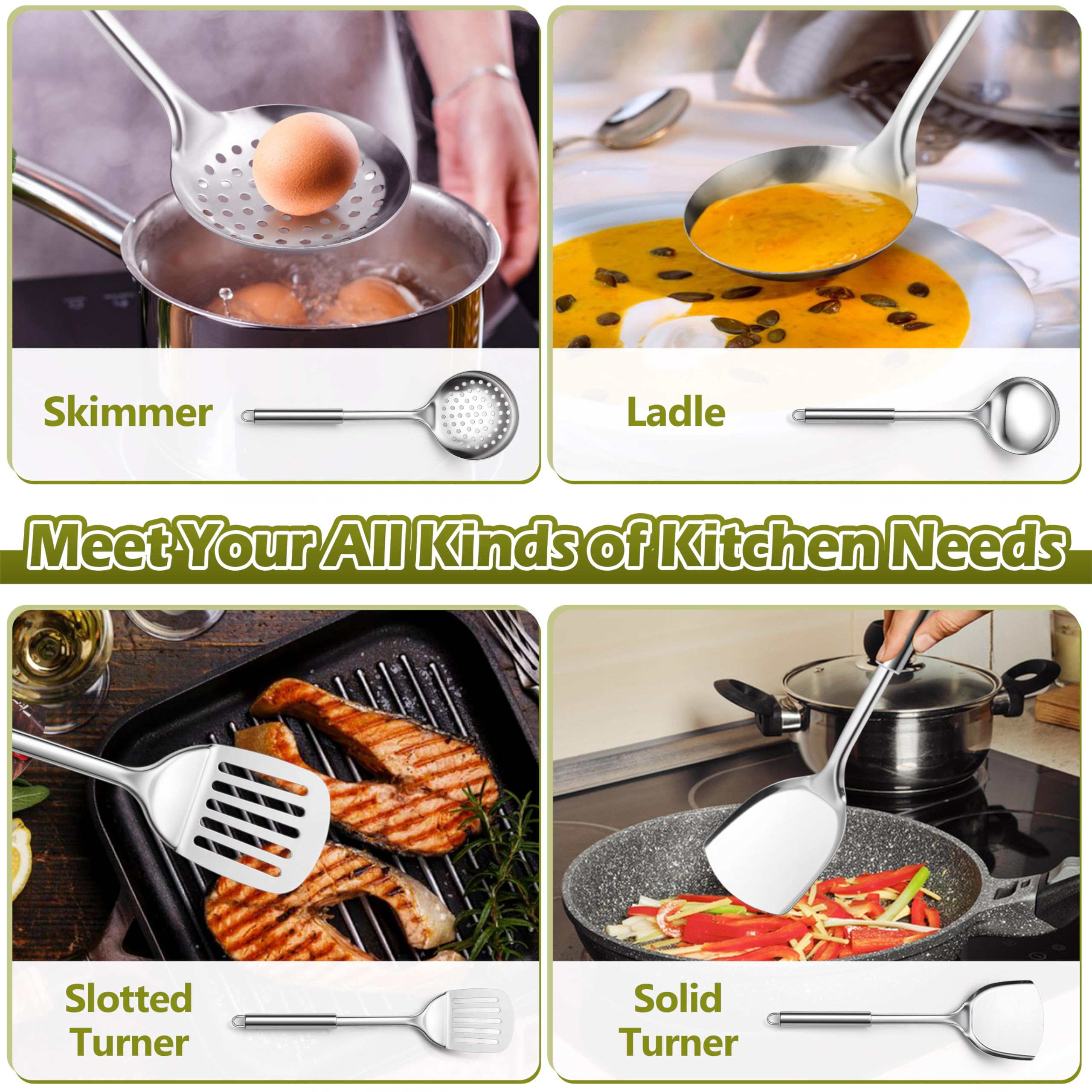 E-far soup ladle for serving soups and stews