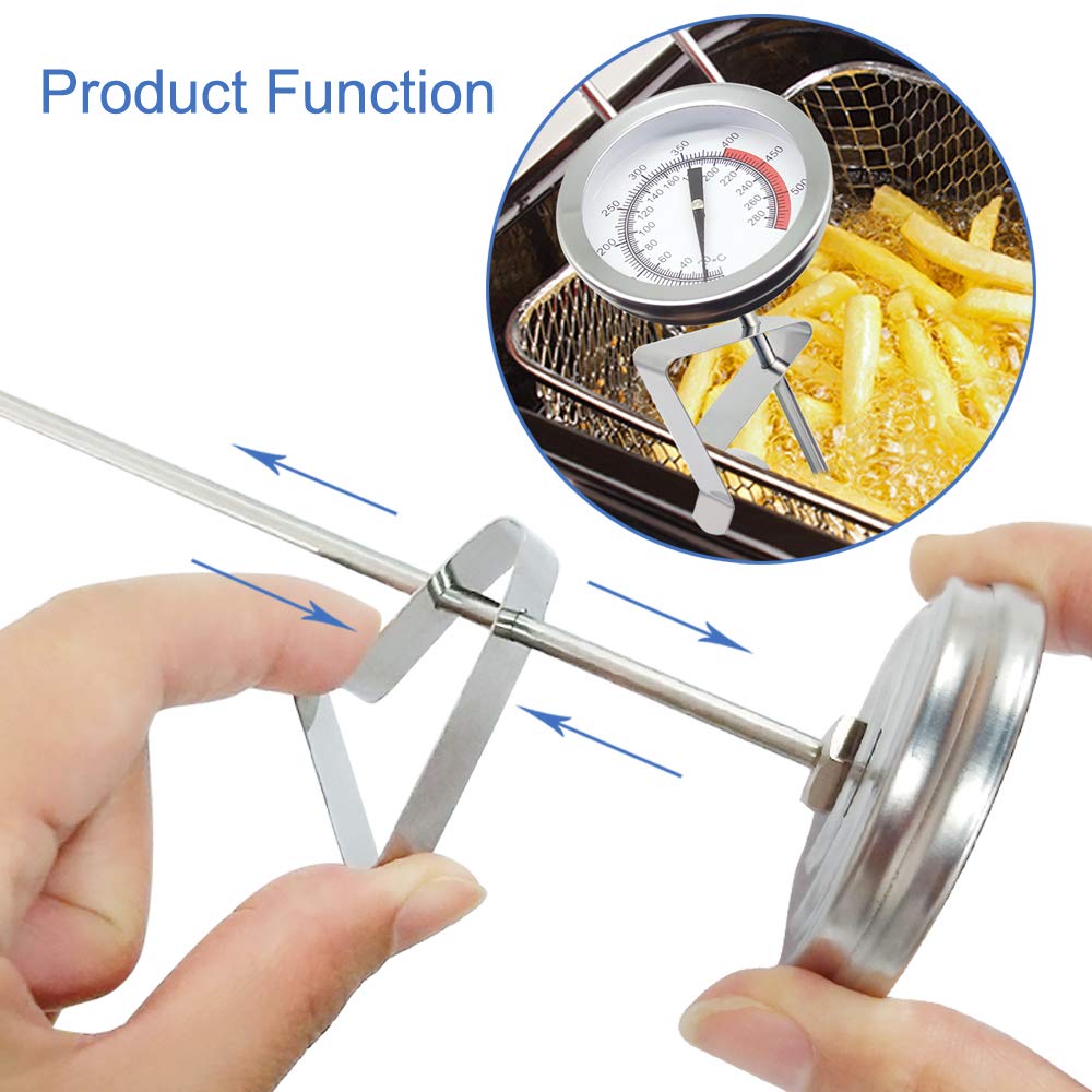 Efeng oil thermometer for frying with durable stainless body.
