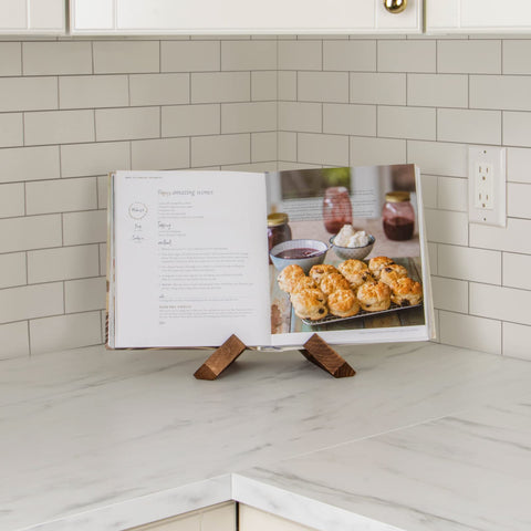 Effortich handcrafted wood recipe stand makes a thoughtful gift for cooks