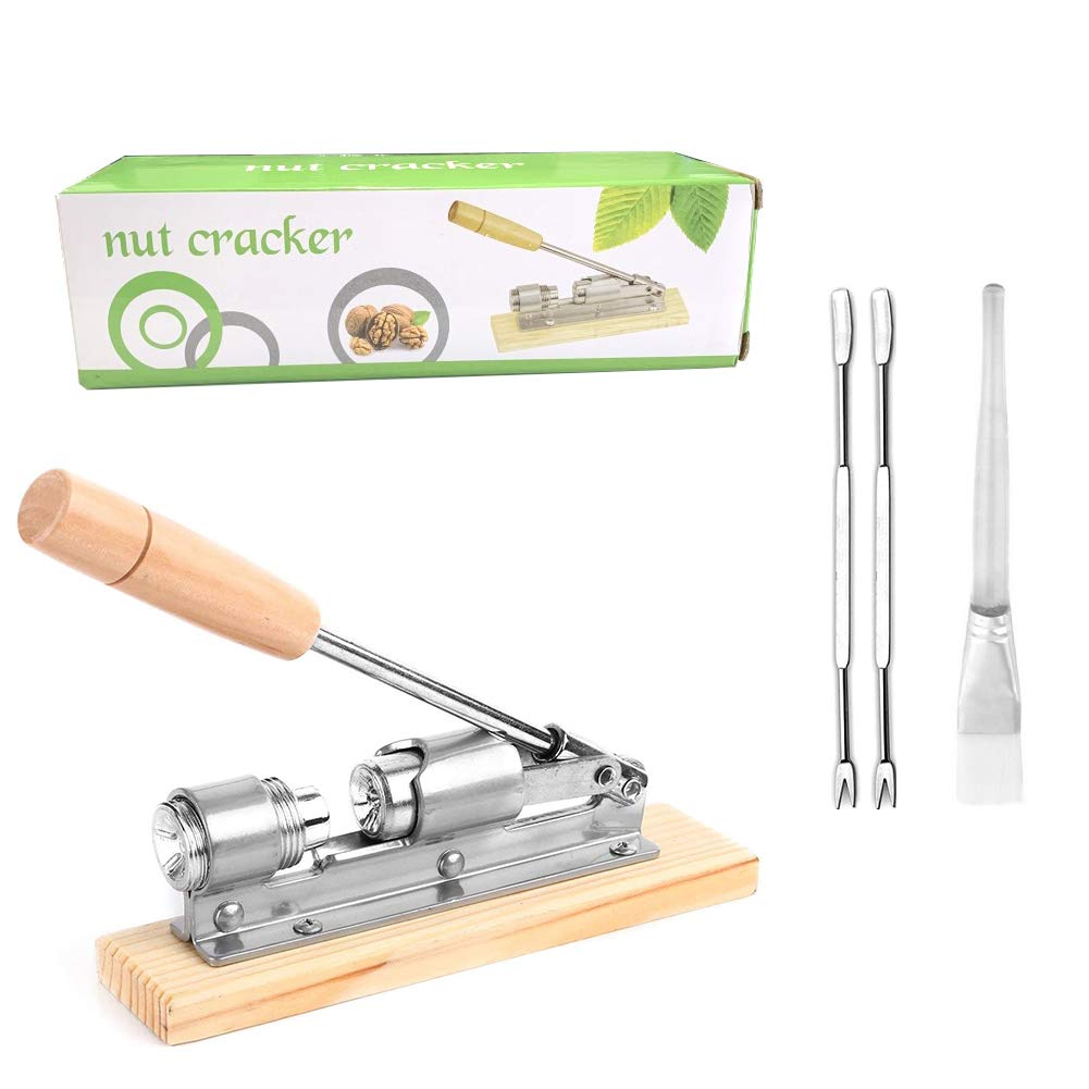 EGETOTA Nutcracker modern design blends metal and wood for a stylish kitchen tool
