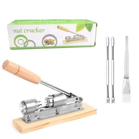 EGETOTA Nutcracker modern design blends metal and wood for a stylish kitchen tool