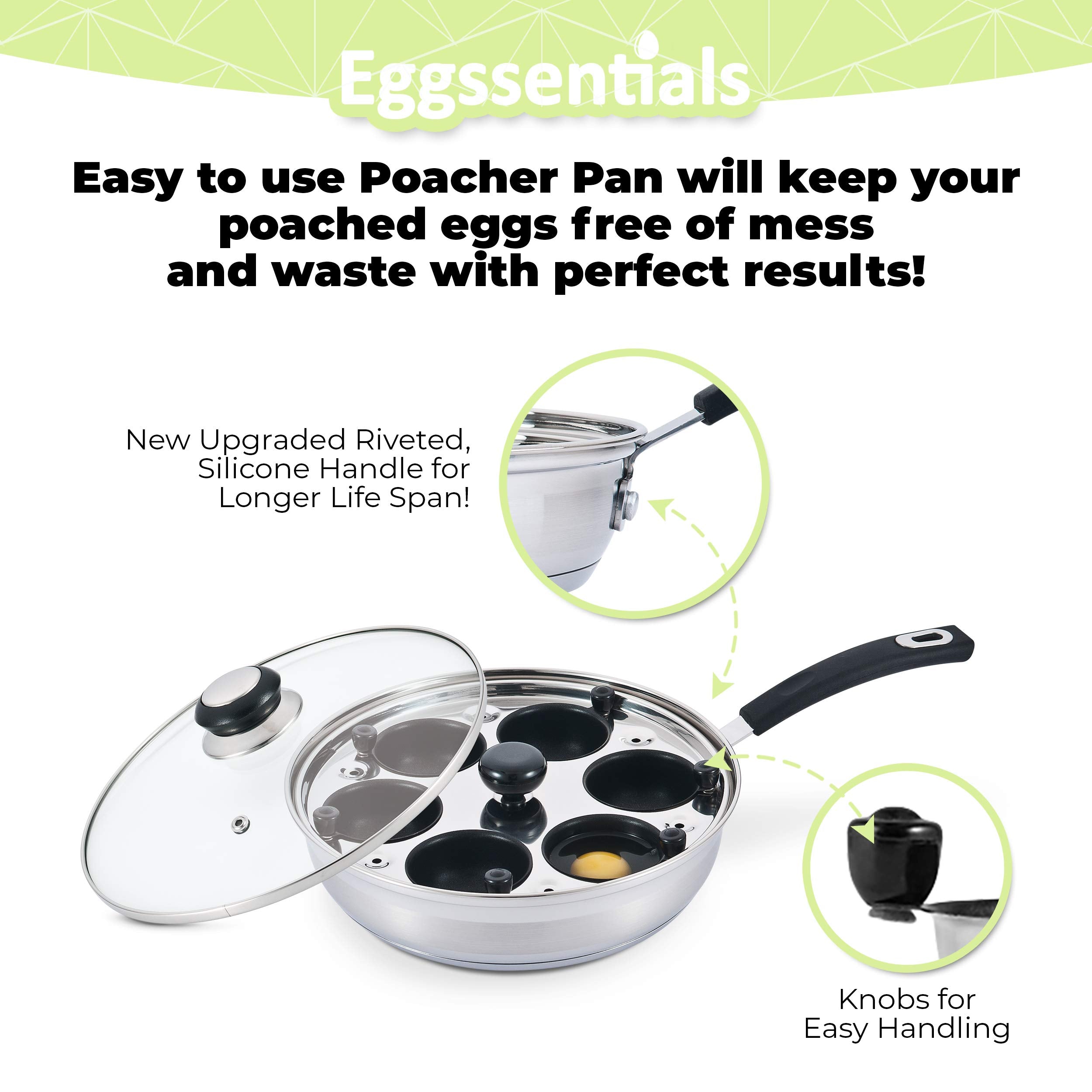 Eggssentials nonstick removable cups minimize mess and cleanup