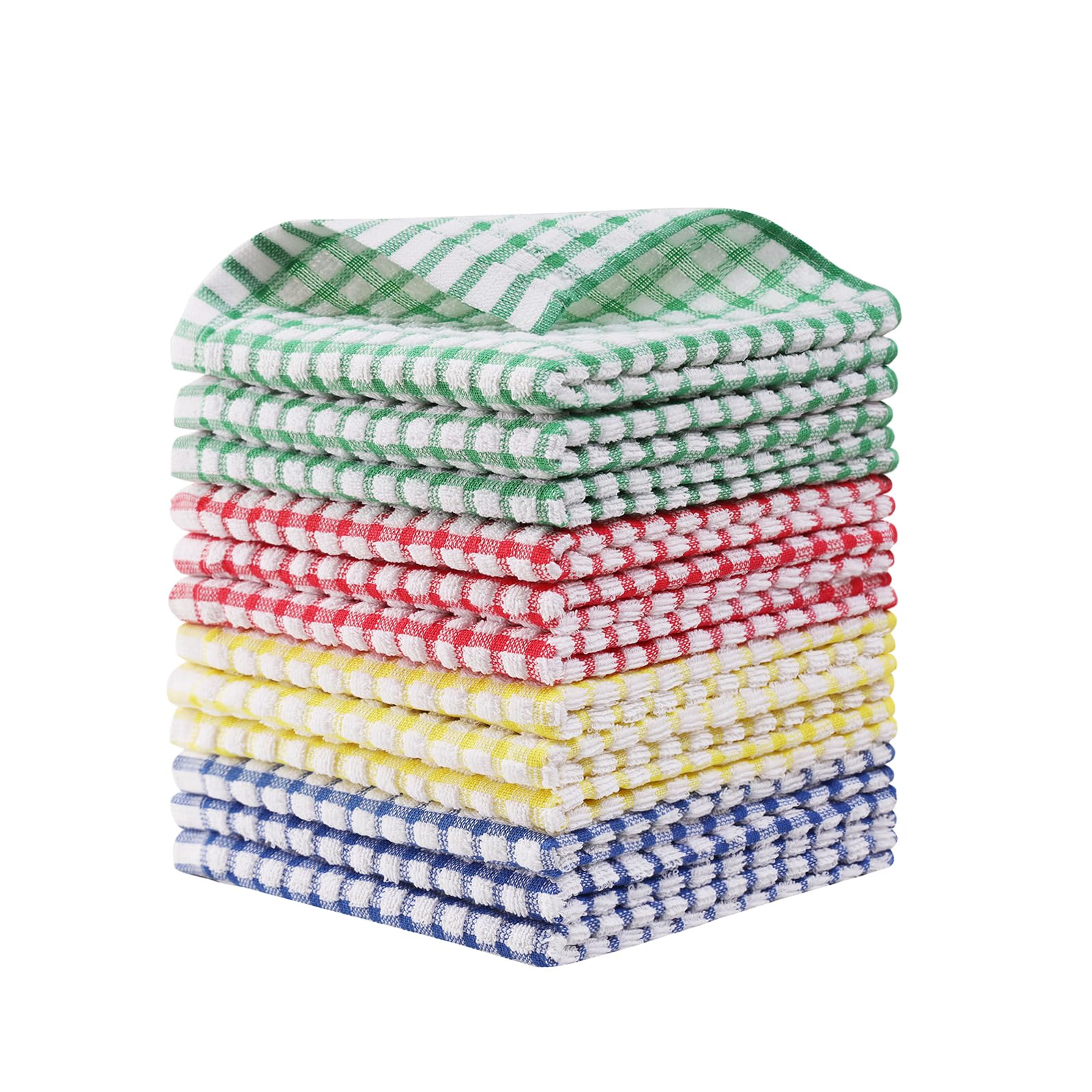 Egles plaid blue dishcloth 12x12 for quick drying and gentle cleaning