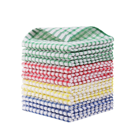 Egles plaid blue dishcloth 12x12 for quick drying and gentle cleaning