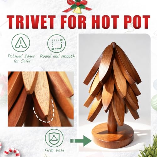 EGO LIFE expandable tree-trivet demonstrates compact storage after meals.