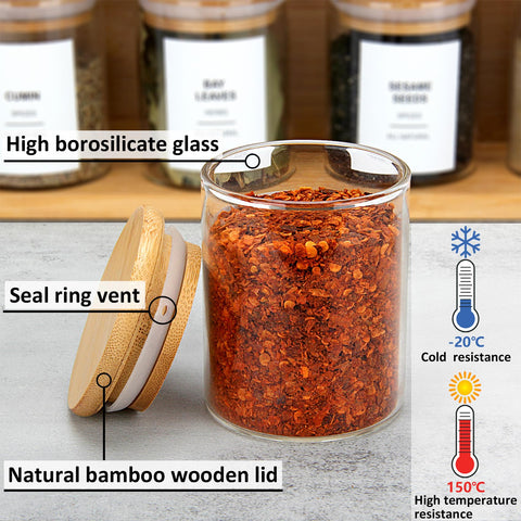 EgticHome 315-labels bulk pack shown beside jars for organization