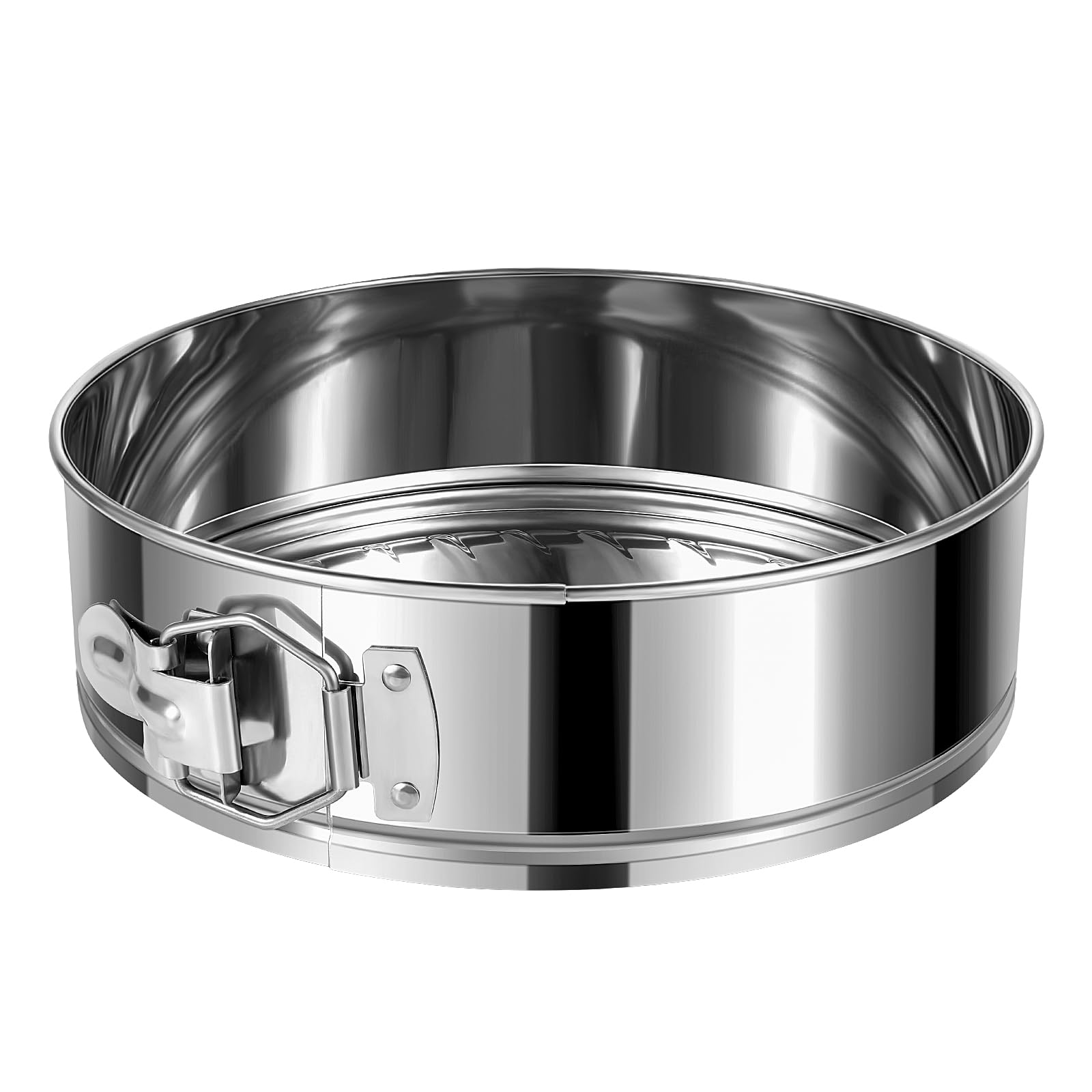 E-Gtong 9 Inch Springform Pan with latch design enables clean release of delicate cakes.