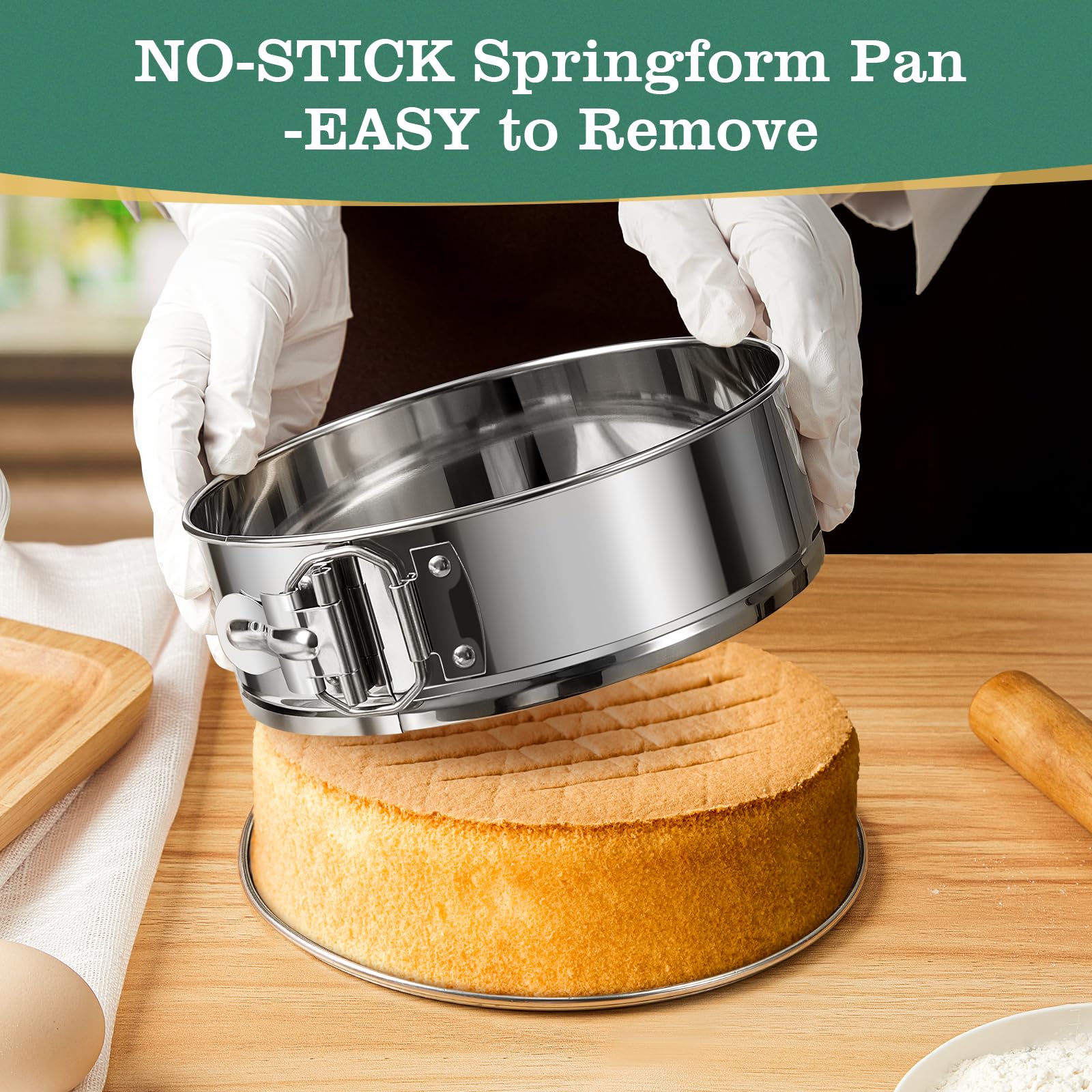 E-Gtong nonstick coating allows easy release and quick cleanup after baking.