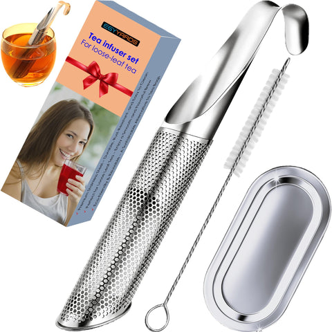 EGYYARDS tea infuser set with long handle for easy single-cup brewing