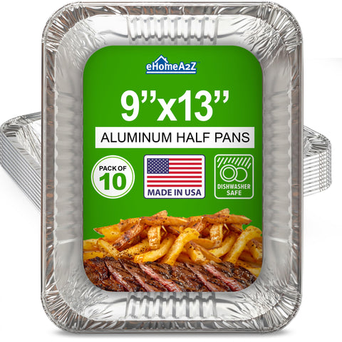 EHOMEA2Z aluminum pan half-size 9x13 with 2.5-inch depth for easy catering.