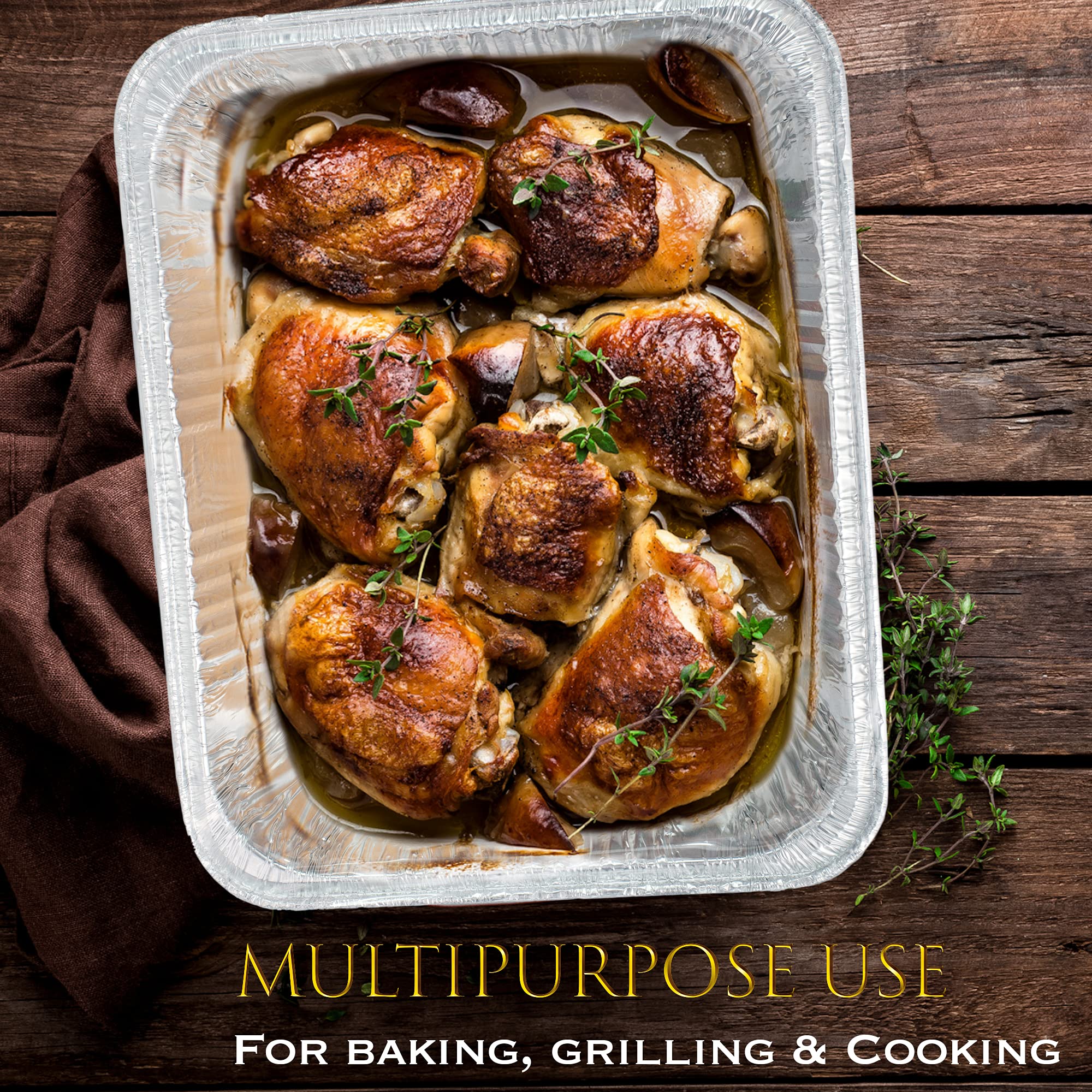 EHOMEA2Z recyclable aluminum pans promote easy clean-up after events.