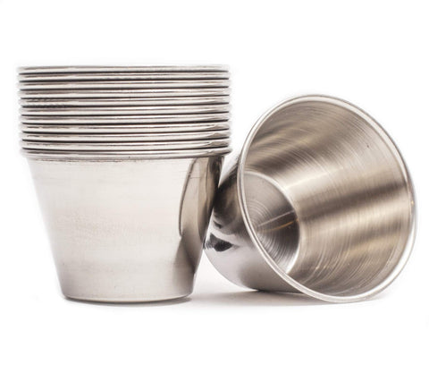 EHOMEA2Z stainless steel ramekins 4oz for versatile sauce service and quick portioning