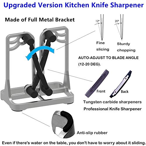 Ehoyal sharpener with spring arms that auto adjust angle