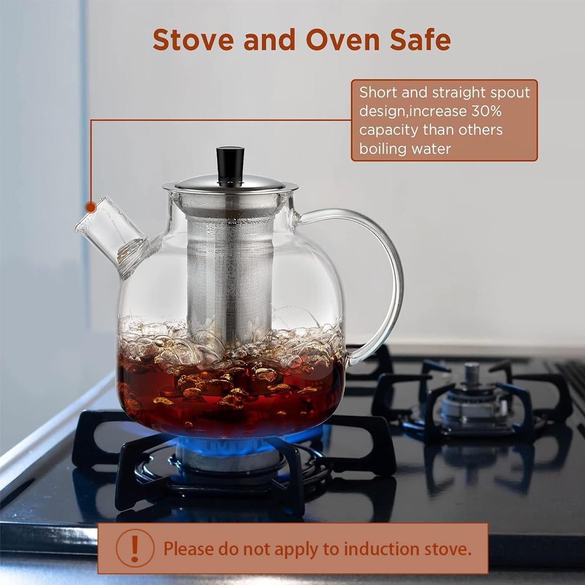 Ehugos removable stainless steel infuser enables controlled strength brewing