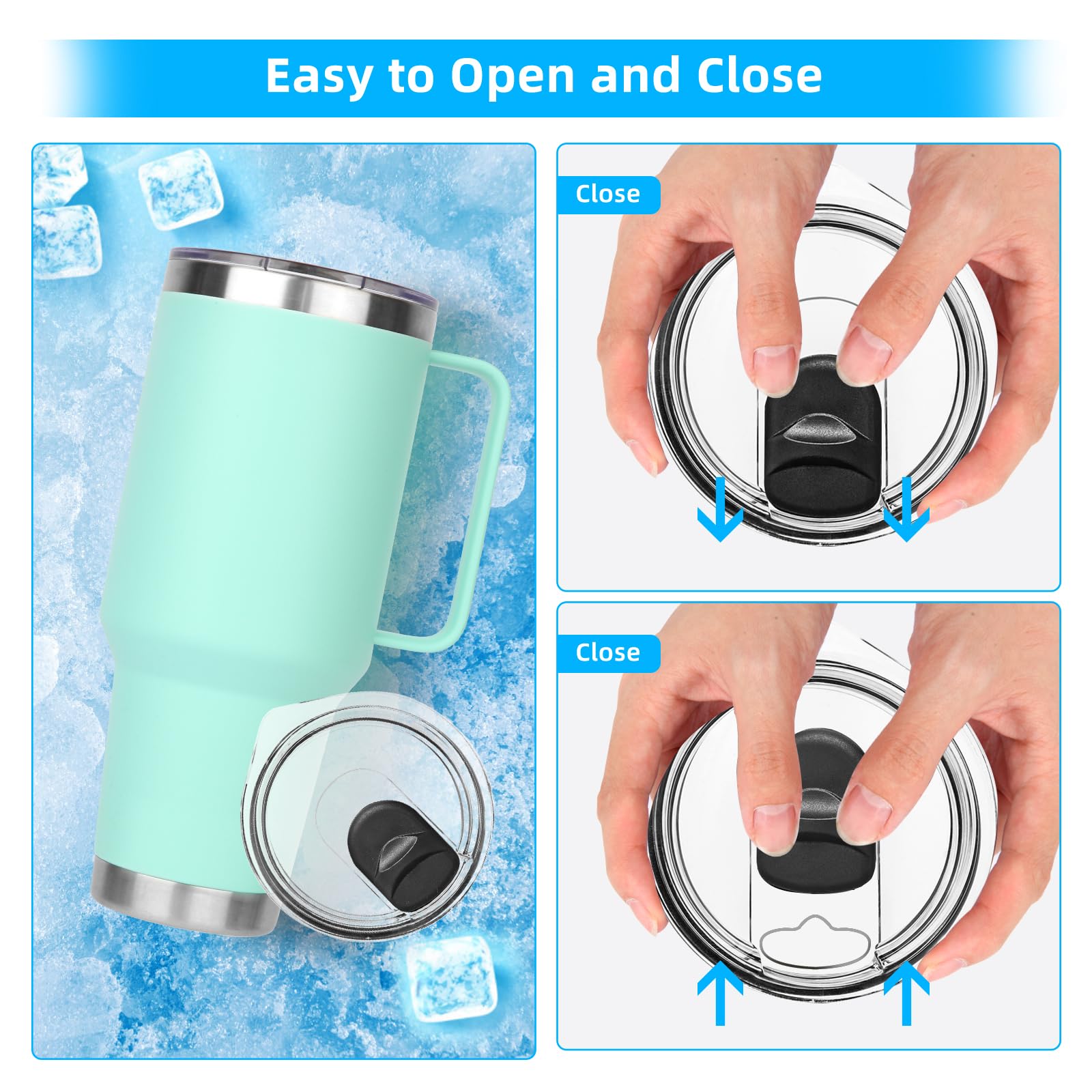 Ehzyaz BPA-free lid with food-grade rubber seal for safe daily use