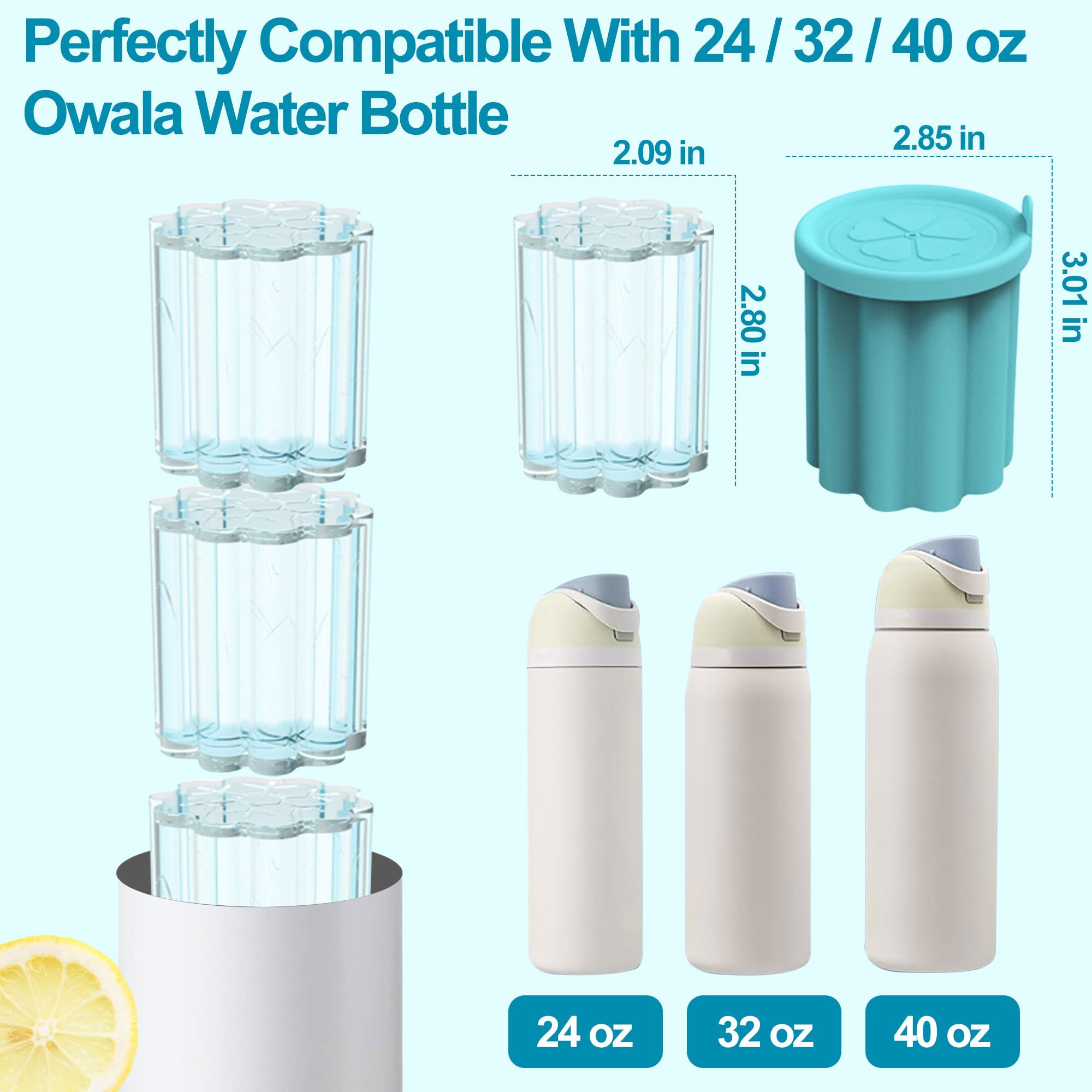 Ehzyaz food-grade silicone ice tray for safe freezing and easy cleaning.